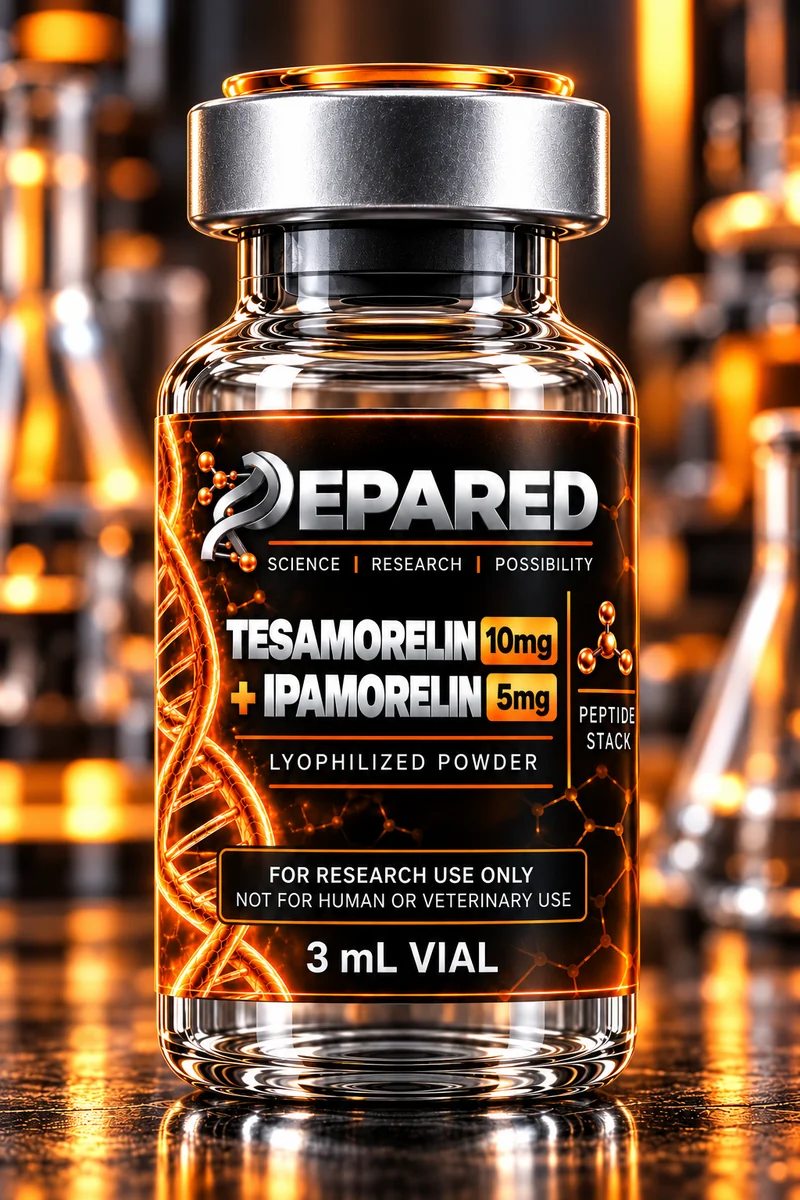 Tesamorelin + Ipamorelin 15 mg vial